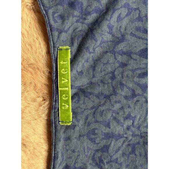 Velvet Women’s Medium Top Blue Twist Front Y2K Style Made in USA - Picture 2 of 6